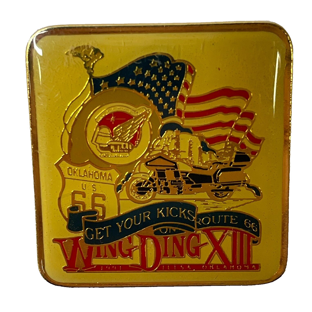 1991 GWRRA Wing Ding XIII Lapel Pin - Tulsa Oklahoma Gold Wing Road Riders Honda
